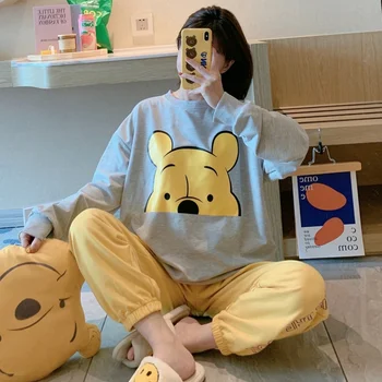 Ensemble de pyjamas décontractés pour femmes, vêtements d'intérieur pour filles, printemps et automne, vent, nouvelle mode