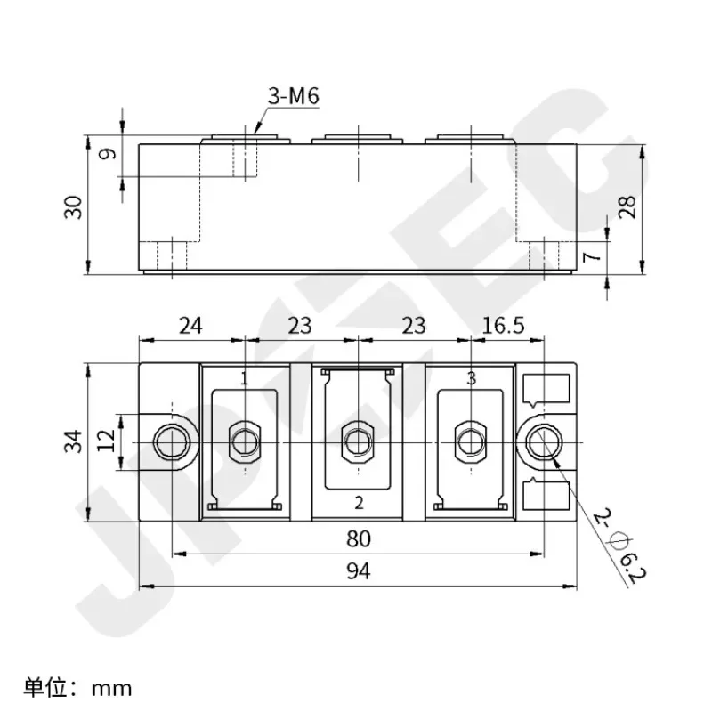 MDC160-16 MDC160A 1600V Diode Bridge Arm Module, High Power Semiconductor Power Rectifier Module