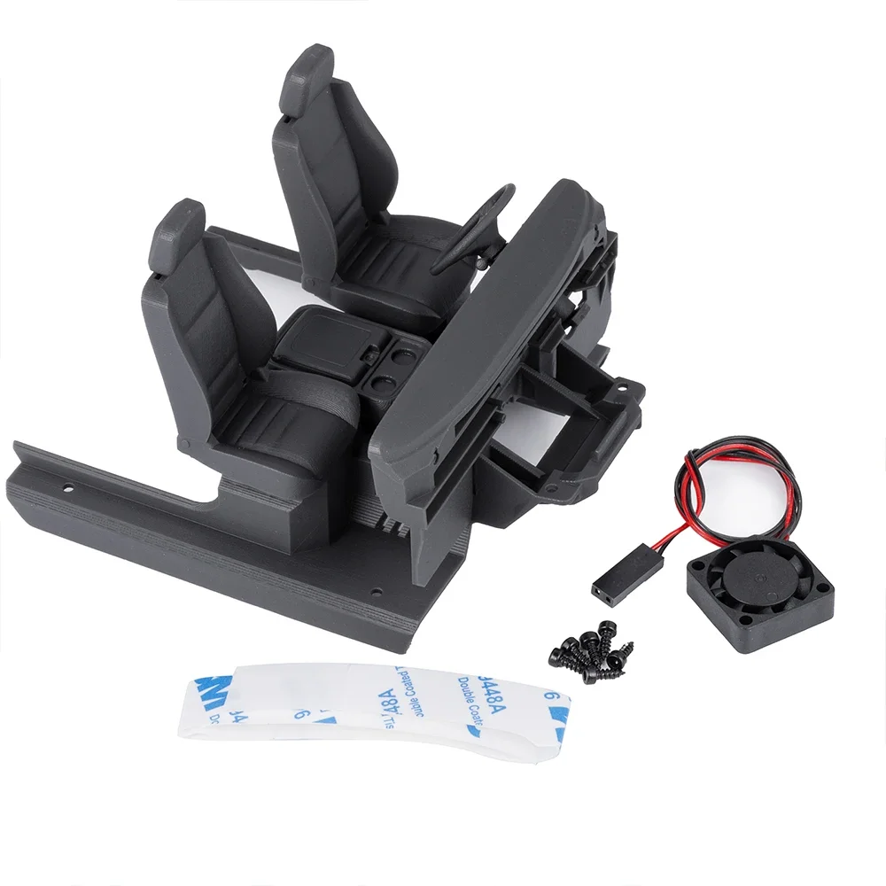 YEAHRUN 3D Gedrukt Gesimuleerd Interieur met Centrale Controle Zetel voor 1/18 TRX4M Defender Bronco K10 F150 Upgrade Onderdelen