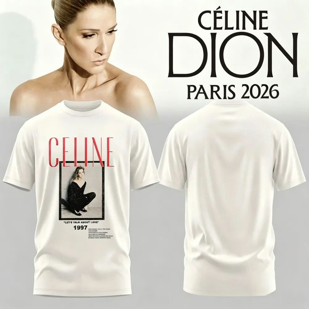 Celine Dion Metal Funny Large Printed Cotton Men's Fashion T-Shirt Short Sleeve T-Shirts Titanic Movie Hipster Unisex Tops