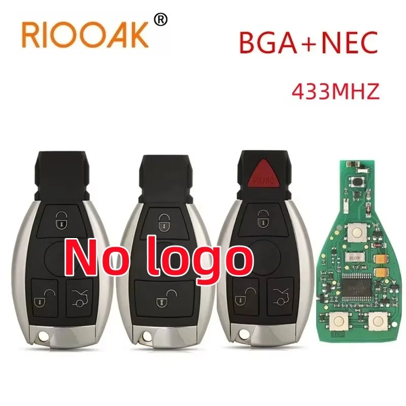 2/3/4 Buttons Remote Smart Car Key  433MHz BGA Style for MB Mercedes BENZ C E S Supports Original NEC BGA Fob