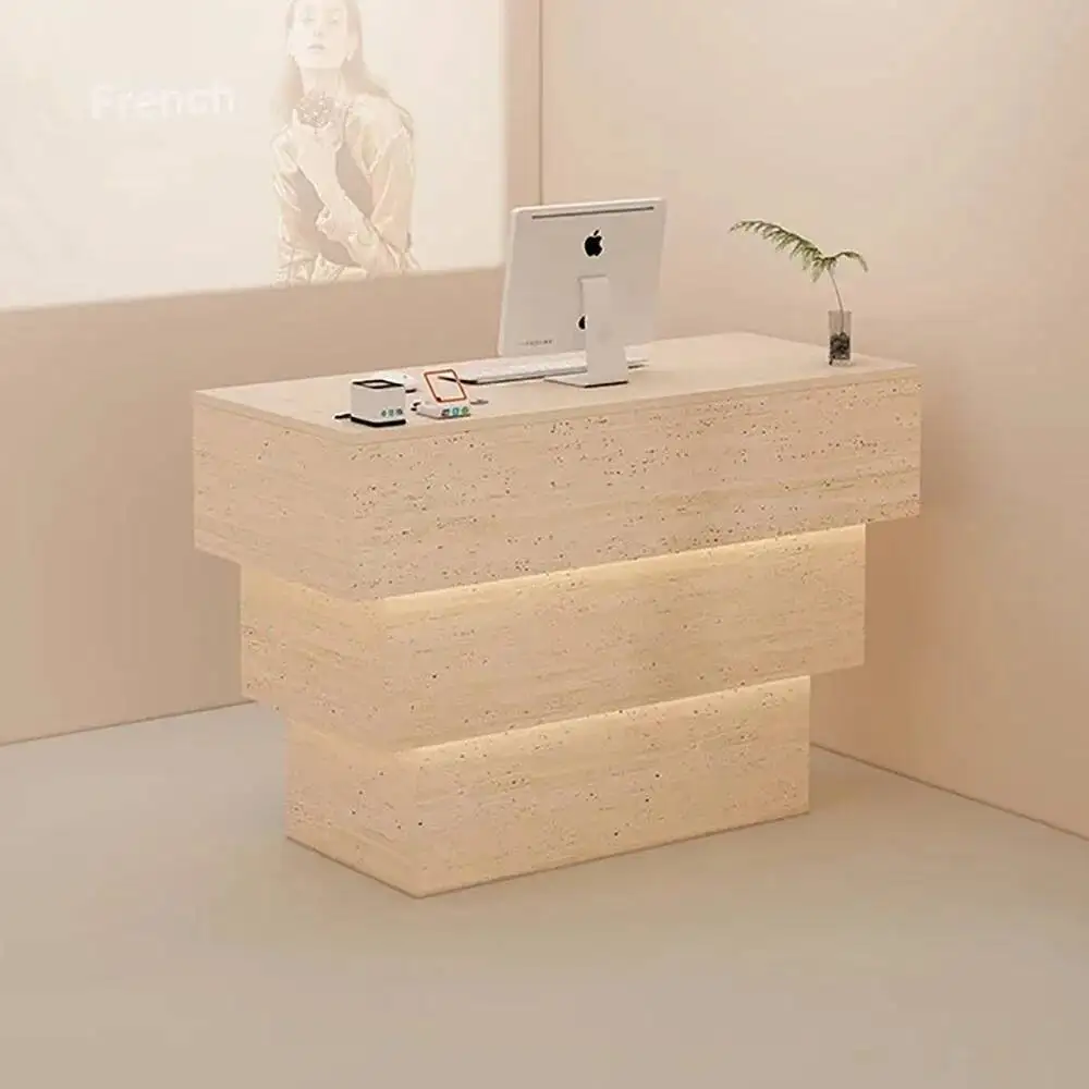 مكتب سوبر ماركت مكاتب الاستقبال مخزن تصميم بسيط نمط مكتب أمامي فاخر منصة مشروبات صالون Mostrador Negocio الأثاث