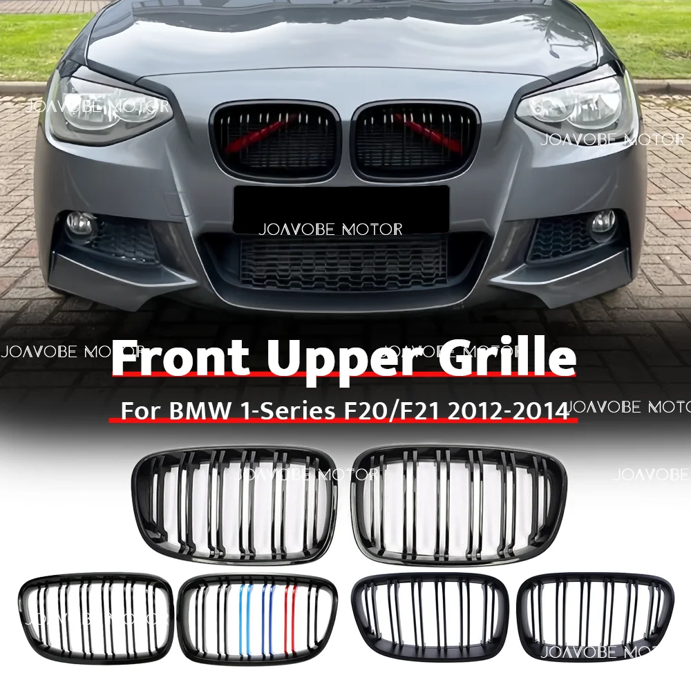 

Глянцевая черная решетка радиатора с двойной линией в стиле M-Color для BMW 1-Series F20 F21 2012-2014