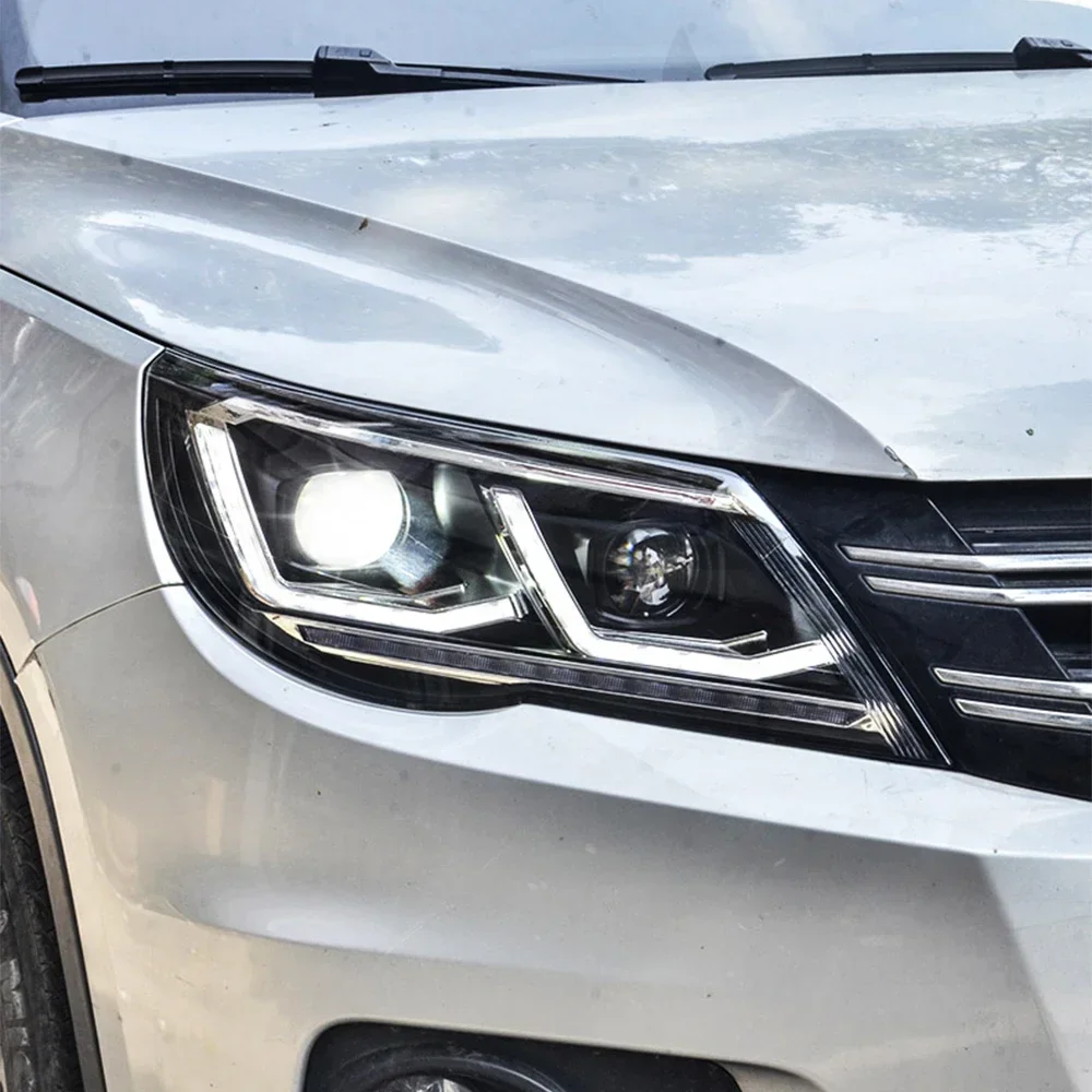 

Upgraded Plug and Play Car Front Lamp Assembly for Tiguan 2009-2012 Auto LED Headlight Projector Lens Streamer style Accessories