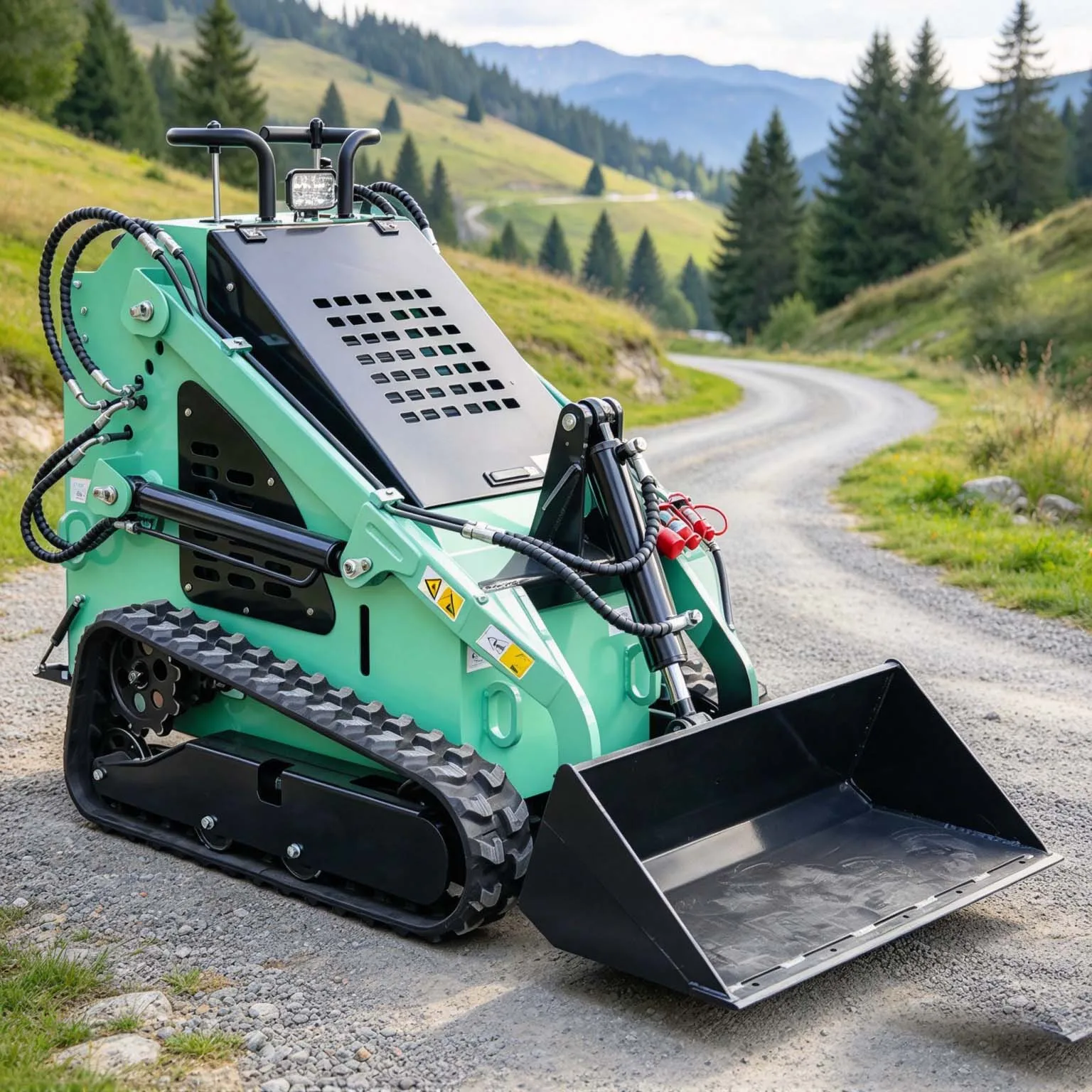 Euro 5 Diesel Mini Skid Steer Loader SAAO Portable Hydraulic Loader with Bucket for Snow Removal Garden and Farm Work