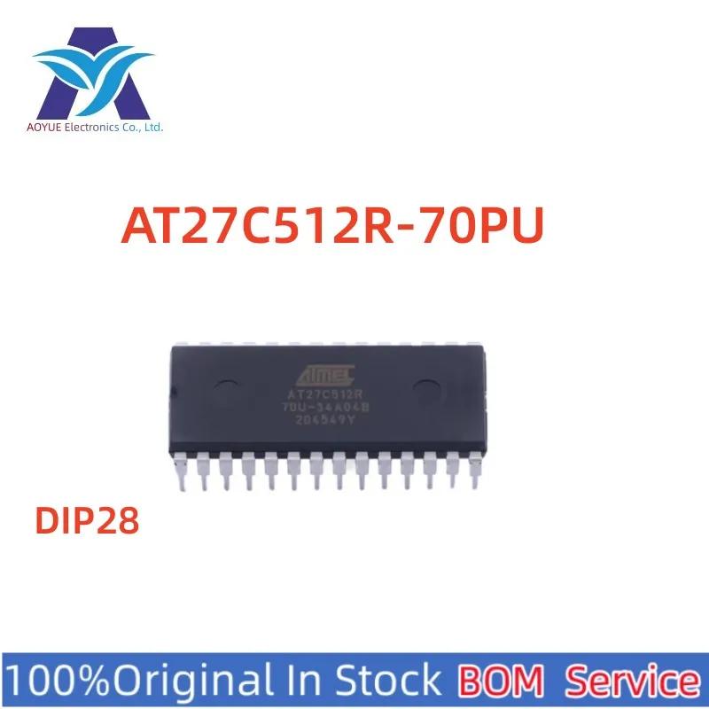 Chip in Stock AT27C512R-70PU AT27C512R AT27C512R-70 AT27C IC MCU One Stop BOM Service Bulk Purchase Please Contact Me Low Price