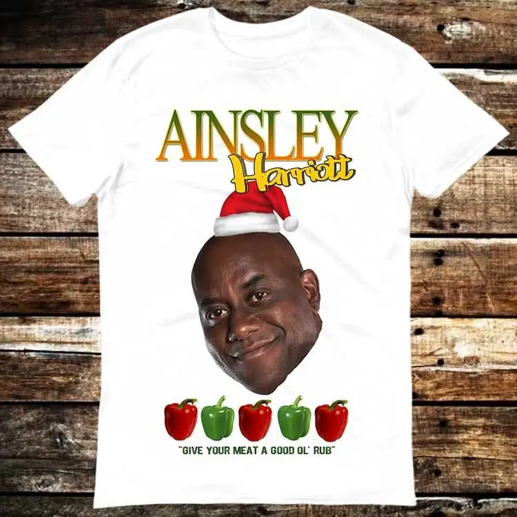 Ainsley Harriott Have A Holly Jolly Christmas Xmas T Shirt Meme Funny Vintage Style Aesthetic Gamer Cult Movie Music 6289