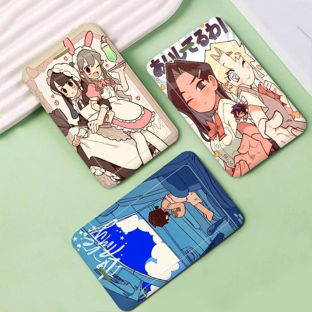 

Корейский аниме-стиль: Чехол для рабочего пропуска/удостоверения личности с ремешком на шею, 1 шт.