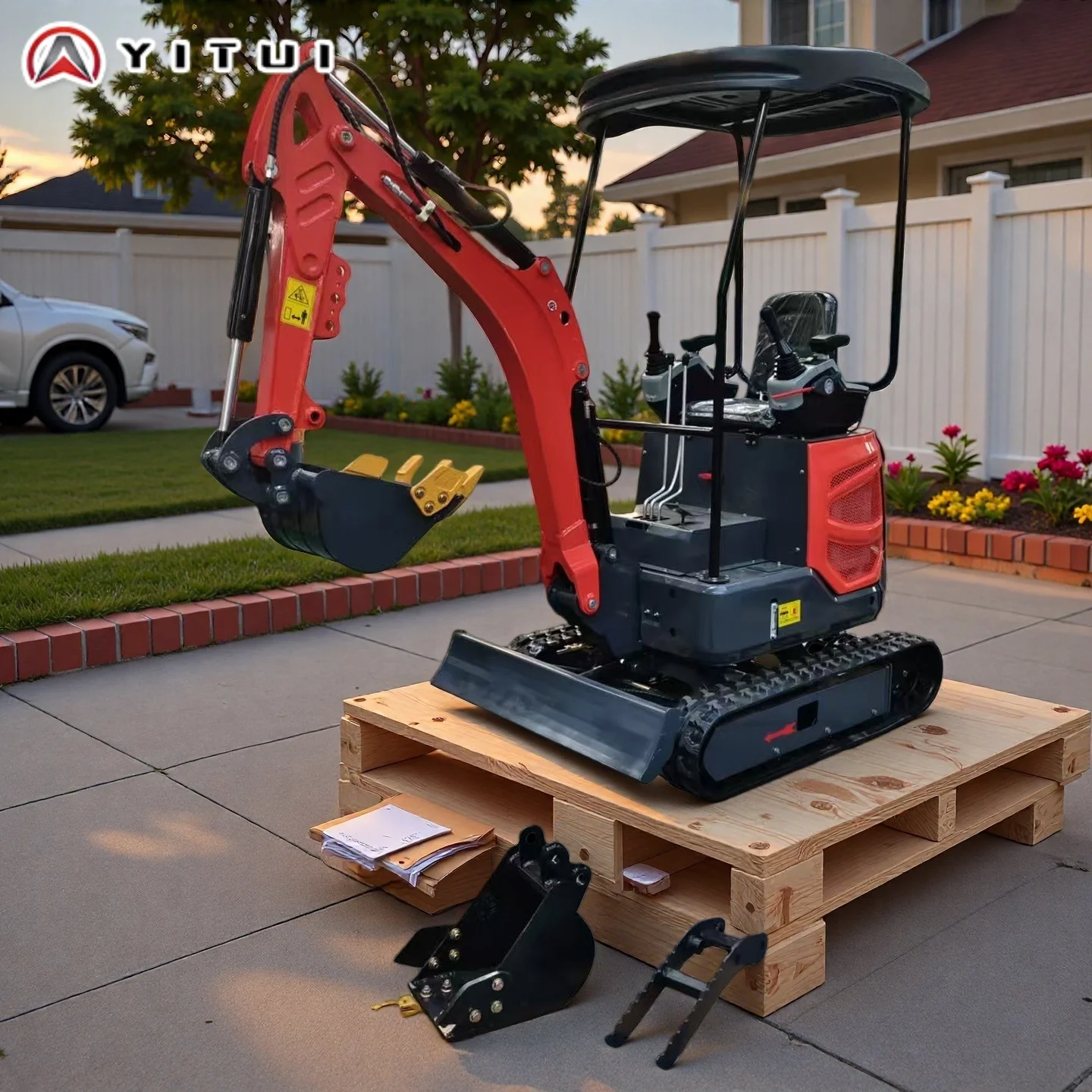 

High Efficiency Mini Excavator 1.5 Ton with Bucket Wholesale Mini Excavator 2 Ton for Construction Works for Digging and Loading