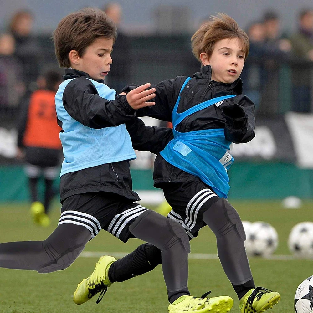 2 Stück Sport-Knieschoner und Ellbogenschoner mit Wabenstruktur für Kinder/Jugendliche von 5-15 Jahren, Schutzausrüstung für Basketball, Baseball, Fitness – Detail 15