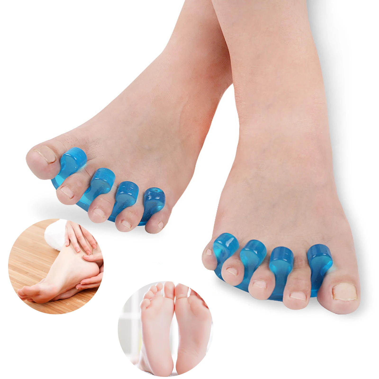 Silicone Toe Separators Correcting Bunions and Restoring Toes Toe Spreaders Toe Straightener for Overlapping Toes Foot Care Tool