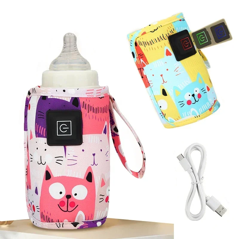 

USB подогреватель молока и воды, дорожная коляска, изолированная сумка, подогреватель для бутылочек для кормления новорожденных, портативные грелки для кормления бутылочек