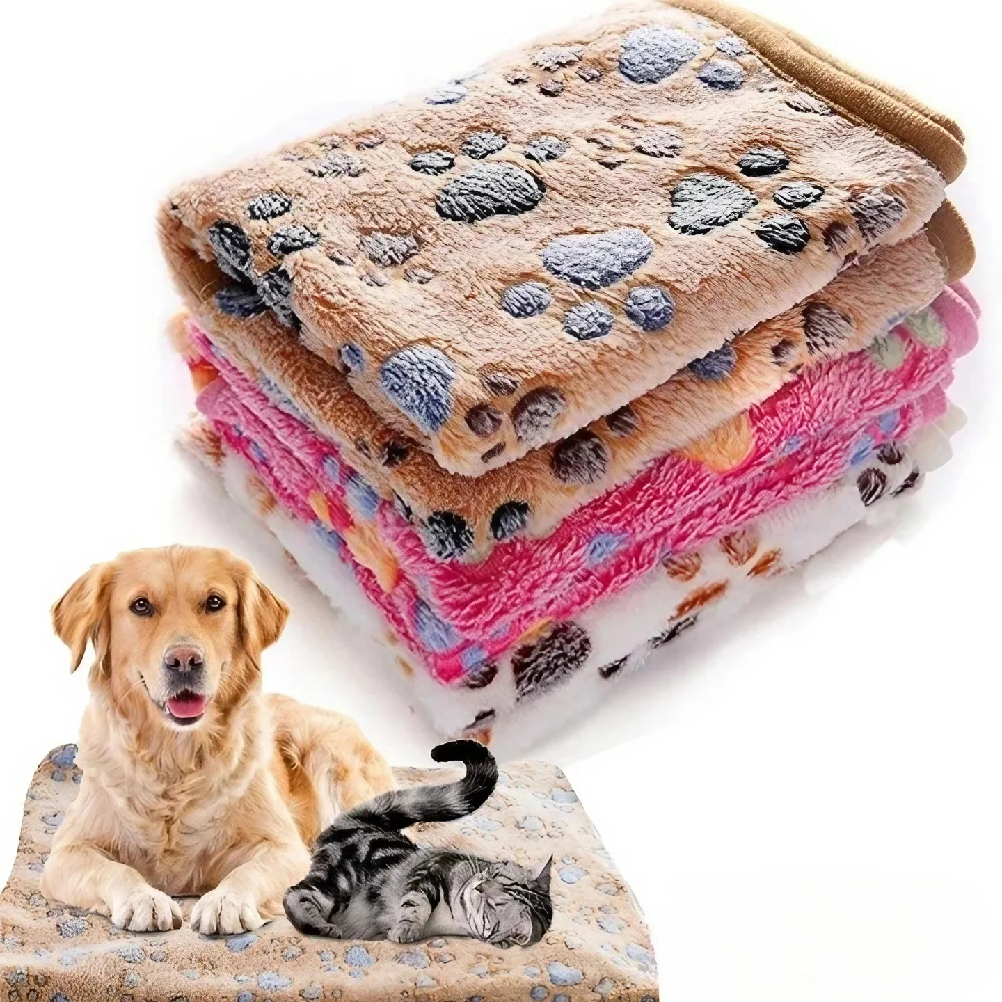 Morbida e soffice coperta per animali domestici di alta qualità Modello simpatico cartone animato Tappetino per animali Coperta calda e confortevole per cani gatti