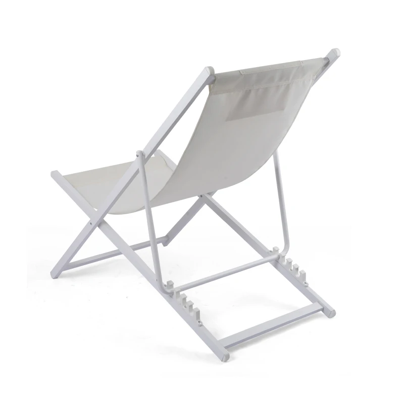 Extra Large Lightweight Modern Design Folding Aluminum Beach Lounge Chair for Outdoor Courtyard Hotel Hospital Use Durable Metal