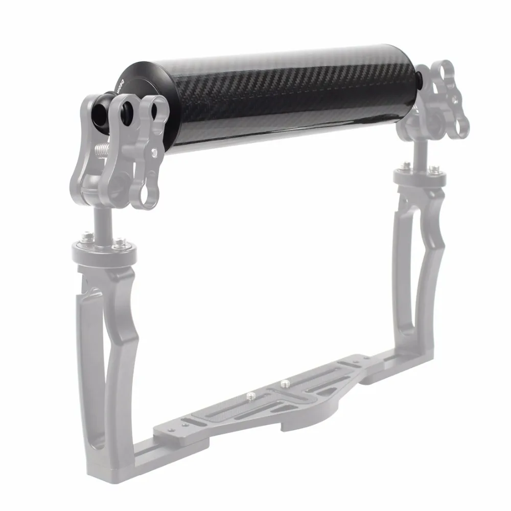 Carbon Fiber Extension Tray Arm Float Auftrieb Aquatic Arm Dual Ball SLR Kamera Tauchen für Gopro yi EKEN für DJI für OSMO Action – Detail 5