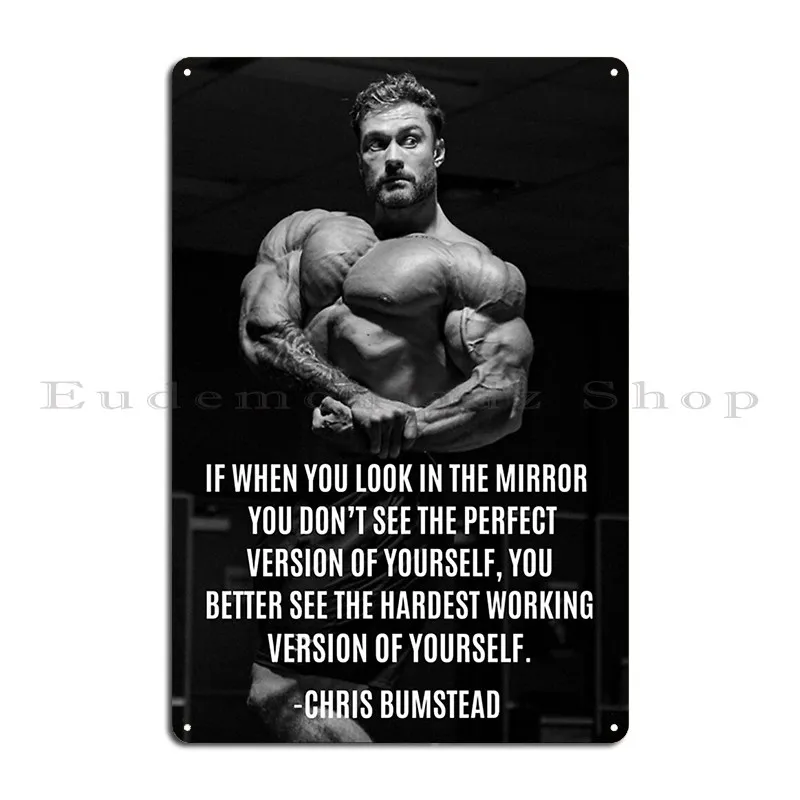Chris Bumstead Cbum Gym Motivation Metal Sign Cinema Funny Party Designer Wall Mural Tin Sign Poster