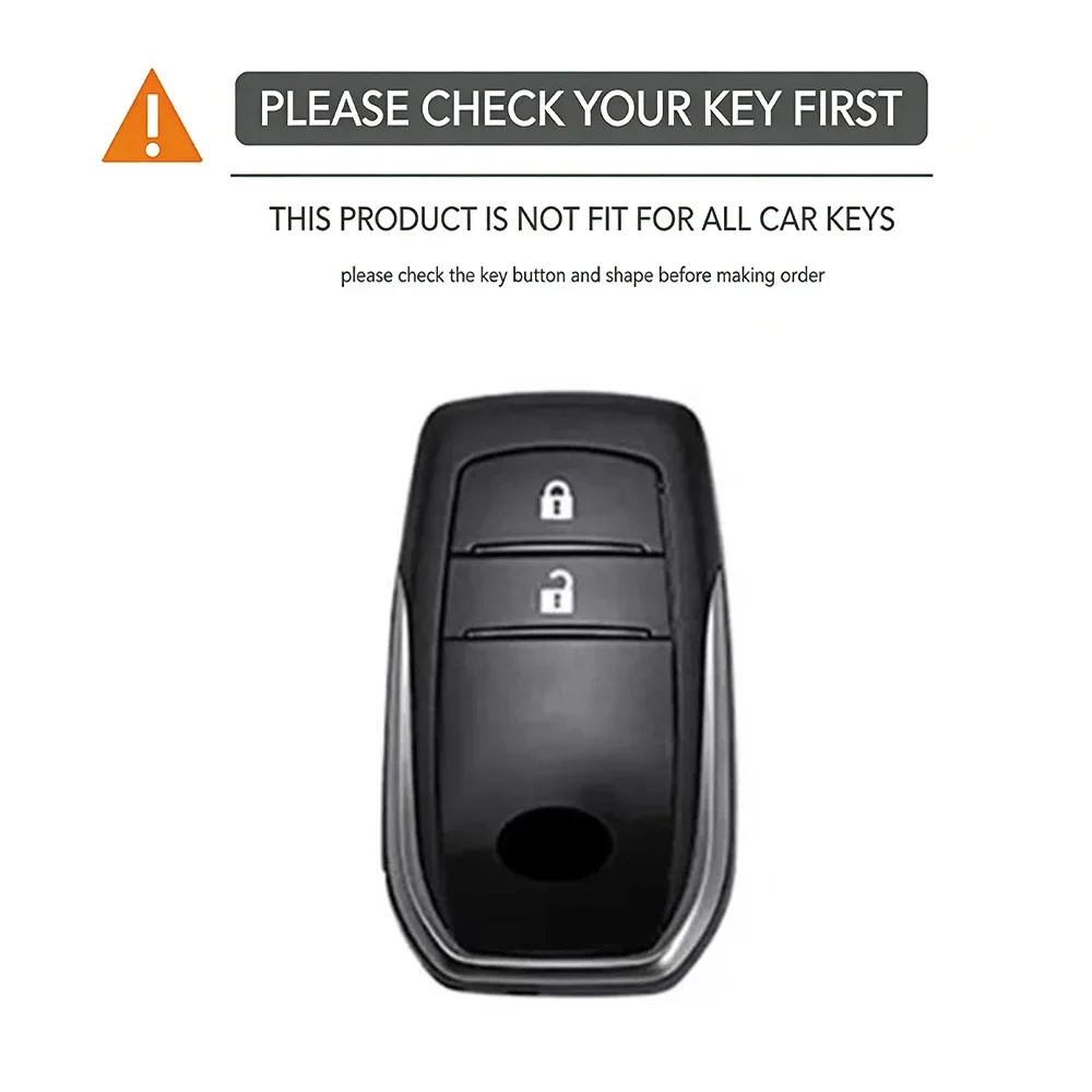Silicone Car Key Case Cover Keychain For Toyota Corolla Hatchback Cross Yaris Cross Prius Hilux Land Cruiser LC200 LC250 LC300
