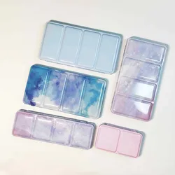 Leere Aquarell Palette Zinn Farbe Mischen Palette Malen Speicher Box Eisen Farbe Tablett mit Halb/Voll Pfannen Für Malerei