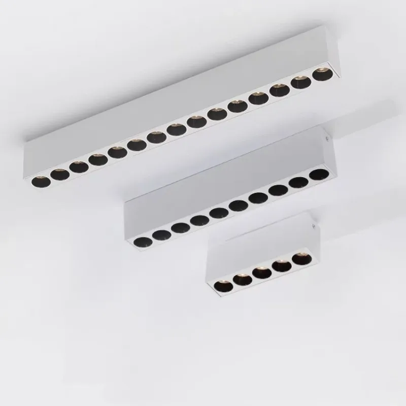 LED dimmable exposed grille line light ceiling spotlight 5 heads 10W 10 heads 20W 15 heads 30W, AC85-240V