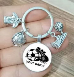 Football Diy Custom Name Keychain Play Football Boys Keychain, Diy Private Customized Keychain For Football Enthusiasts