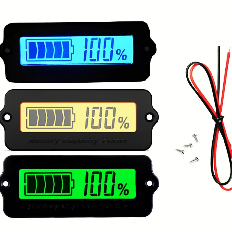 

LY6W 12V 24V 36V 48V Lead Acid Battery Capacity Indicator LCD Digital Display Meter Lithium Battery Power Level Detector Tester