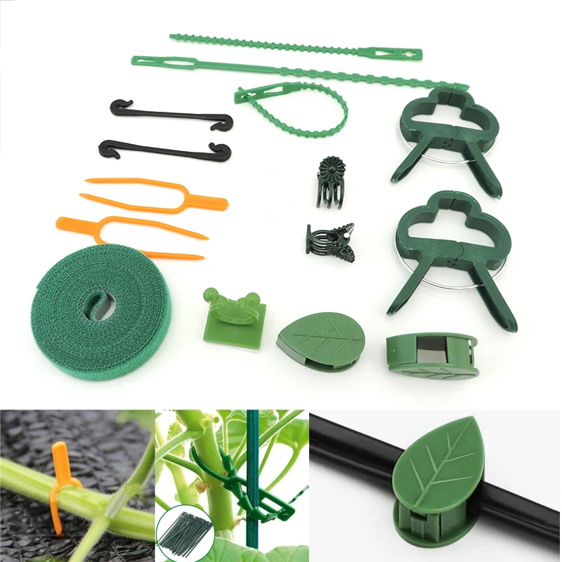 

50pcs Plastic Vegetables Plant Flower Bundle Branch Clamping Support Clips Orchid Stem holder Fixing Vine Tied Garden Tools