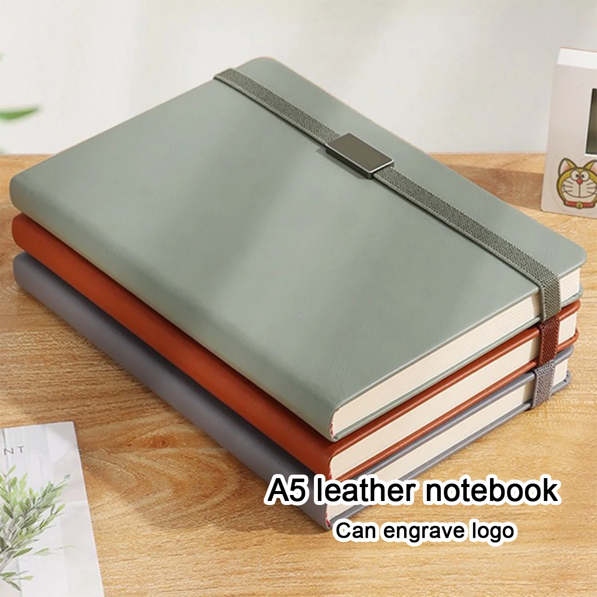 Leatherwork Logo - (Can Engrave Logo) A5 Leather Business