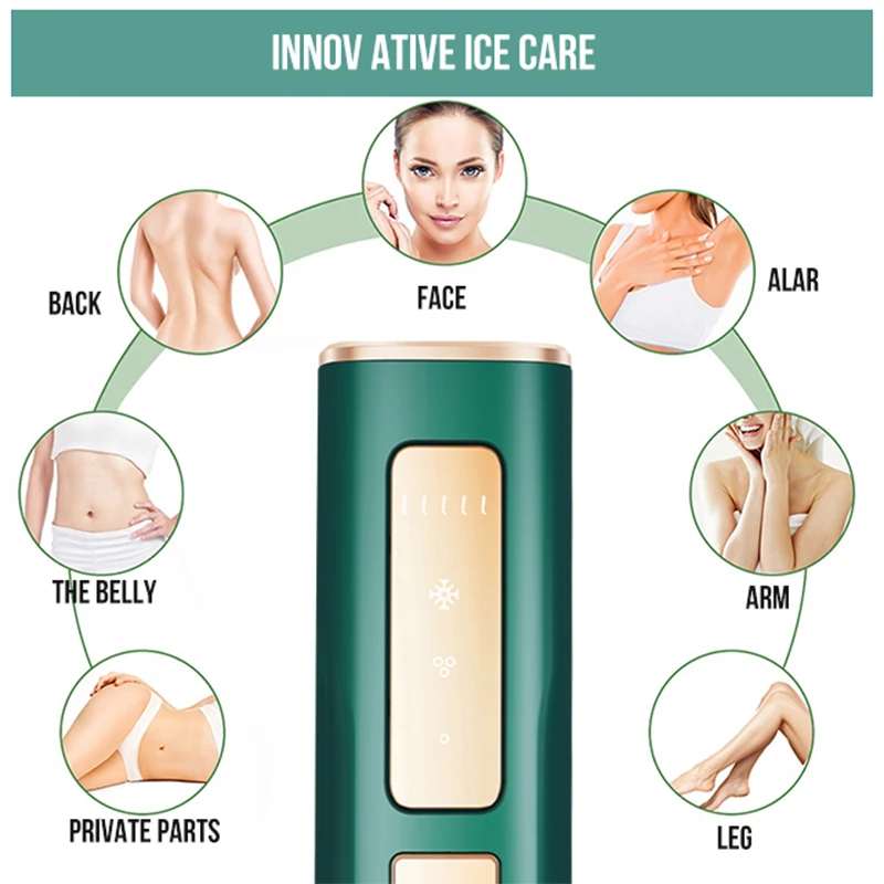 PAKISS Professional Mini Portable Epilator Home Use Ice Ipl Hair Removal Laser Device FY-B505