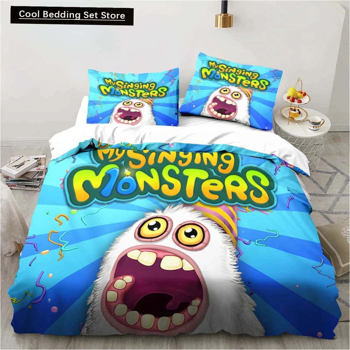 

3D Print My Game Singing Monsters Bedding Sets Comforter Quilt Bed Cover Duvet Cover Pillow Case 2-3 Pieces Sets Kids Adult Size