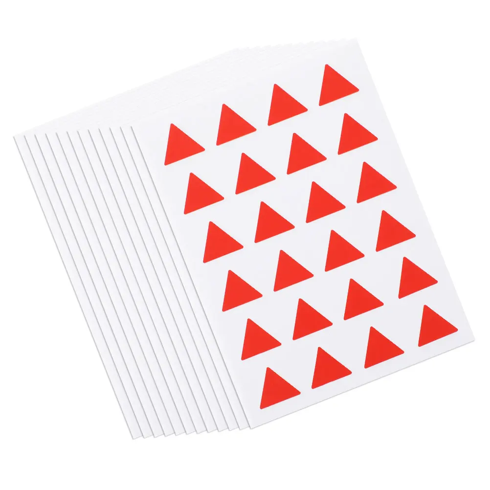 

576pcs Triangle Stickers Adhesive Red Classification Labels Notes Creative Shape Self adhesive Stickers for Files