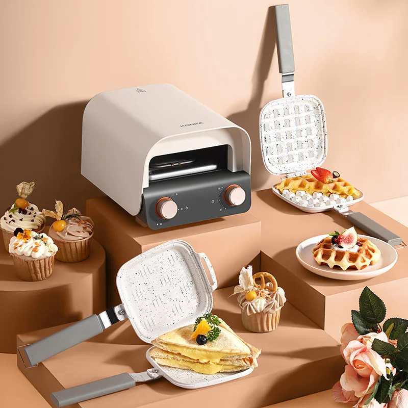 Multifunctional breakfast machine Hot Sell 2 Slice Sandwich Maker Bread Toaster mini waffle maker