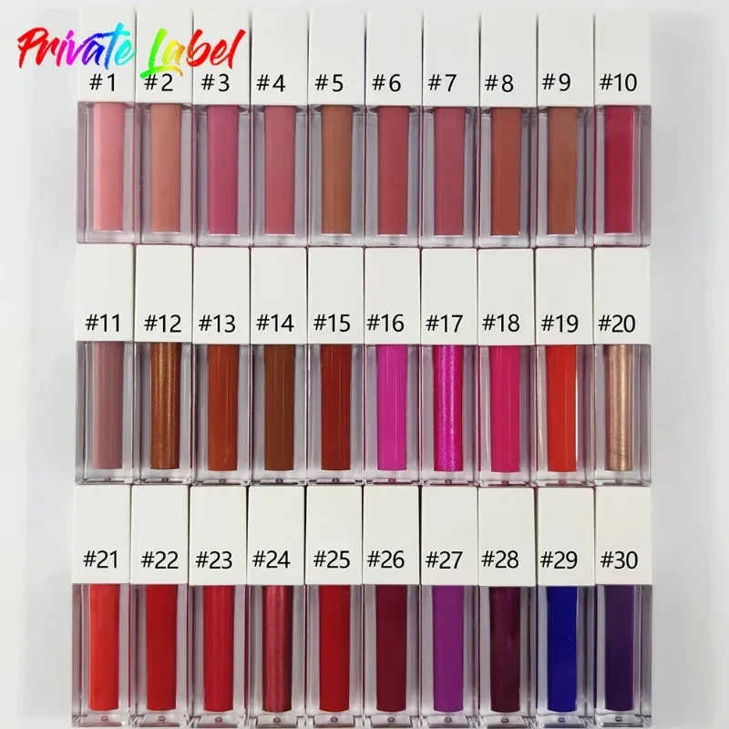 Private Label 30colors Non-stick Cup Liquid Lipstick Waterproof Matte Easy To Colored Non-fading Long Lasting Sexy Lips Makeup