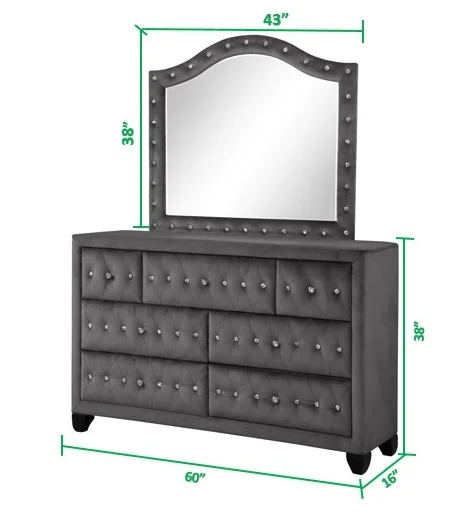 # Modern Wood Bedroom Set With Adjustable Features Convertible Design Gray Finish