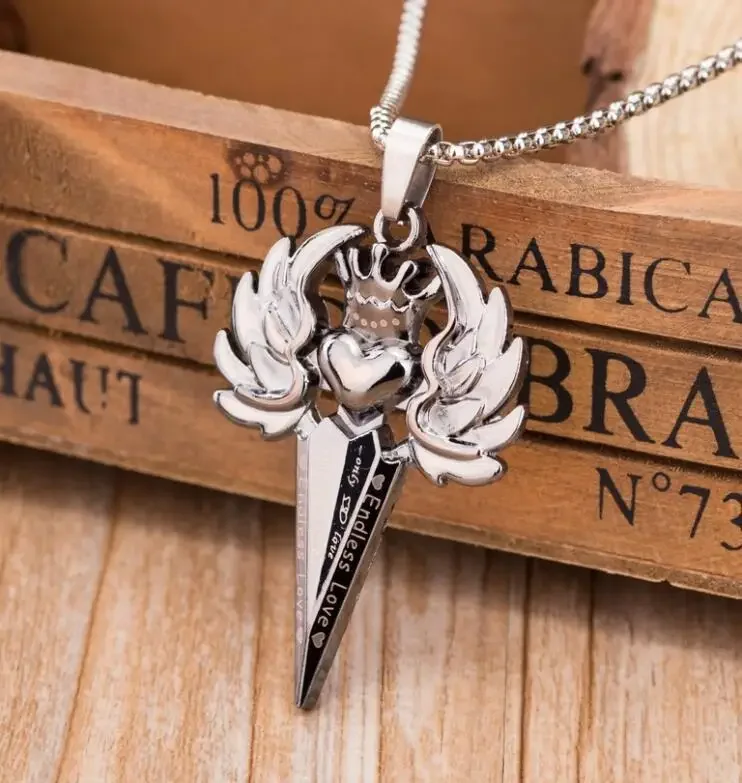 

Gothic fashion titanium pendant punk personality angel wing necklace hip men nightclub accessories pendant necklace Neo-Gothic