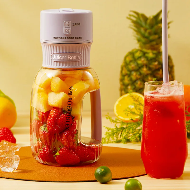 Portable Electric Juicer 1L Large Capacity Fruit Juice Cup Smoothie Blender Wireless Fruit Mixers Orange Squeezer 3000mAh