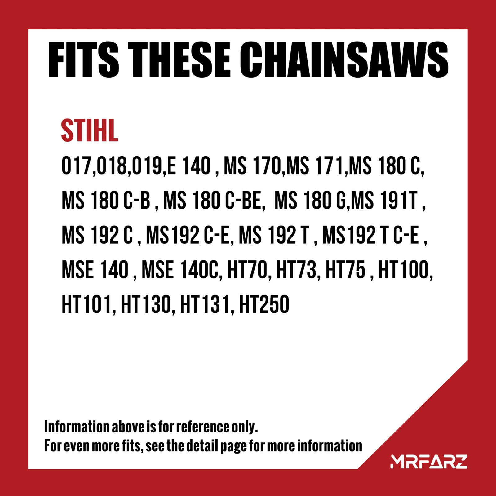 سلسلة منشار 16 بوصة لـ Stihl MS 170، MS 180 C - 3/8 بوصة LP Pitch، مقياس 043 بوصة، 55 وصلة محرك #3