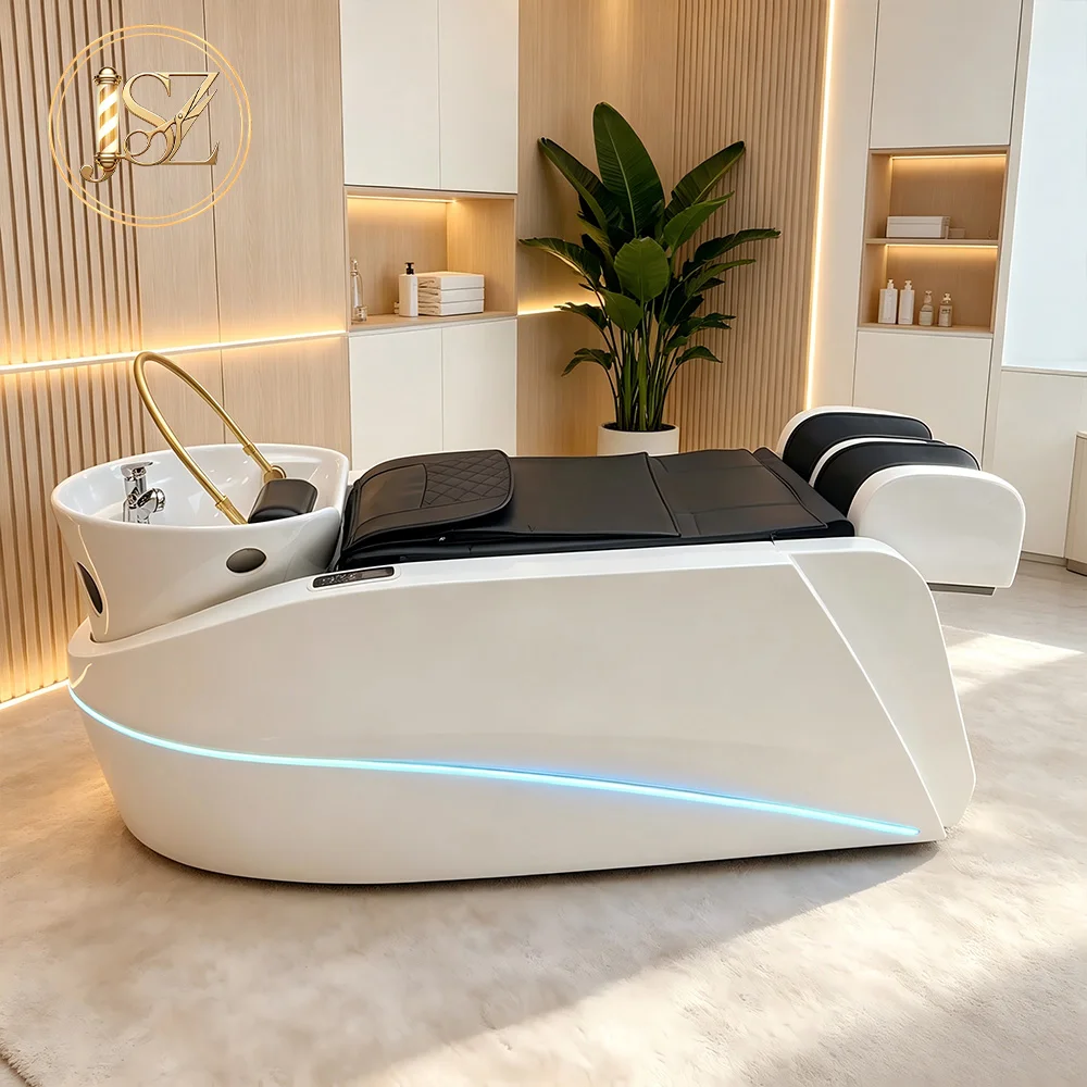 Japanese Style Head Spa Shampoo Bed Full Body Water Therapy Massage Chair with Steam Spa Function