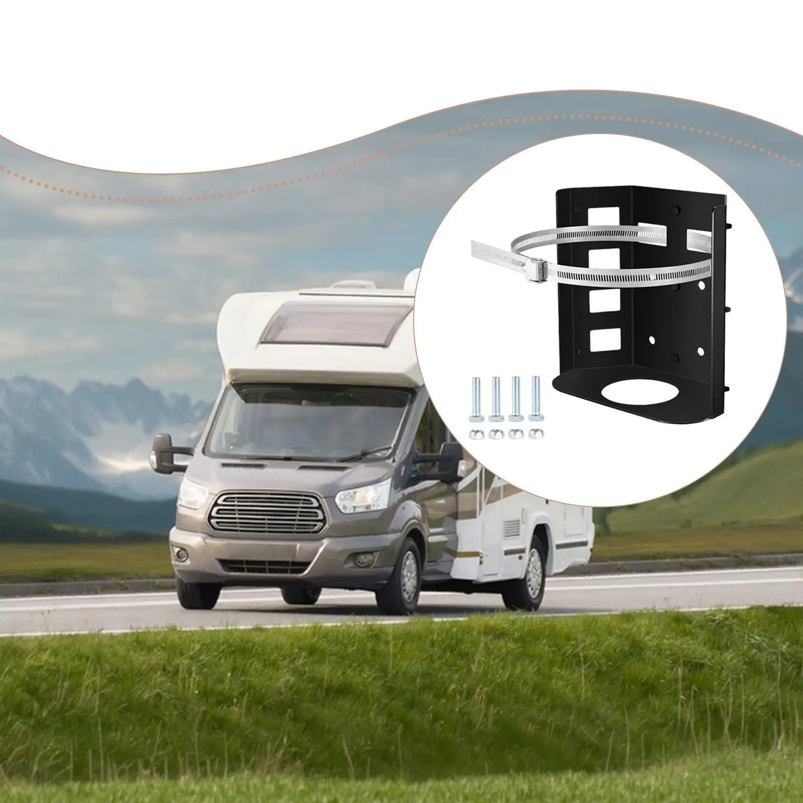 

Крепление для пропанового баллона, профессиональные запчасти для ремонта, черное, усиленное, для грузовиков