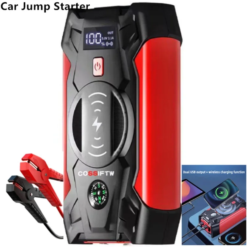 Emergency Tools Wireless Portable Power Bank Jumper Jumpstarter 12000mAh 2000A Car Jump Starter Kit 2 In 1 Jump Pack For Cars