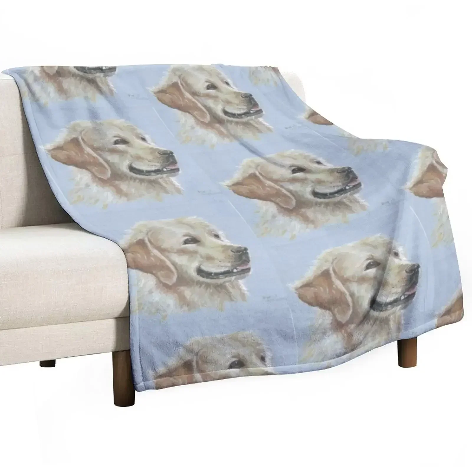 

New Golden labrador Throw Blanket Multi-Purpose for winter Sofa Quilt Decorative Throw Blankets