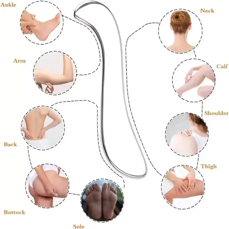 Coltello per fascia muscolare Coltello per massaggio a rilascio muscolare multifunzionale Coltello per raschiare l'esercizio Palestra in acciaio inossidabile