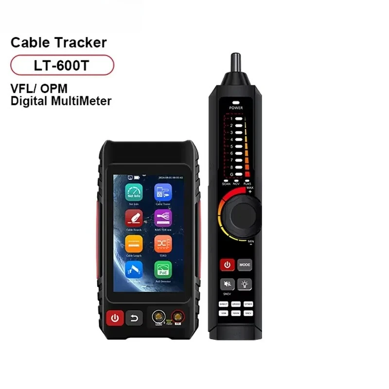 LT-600T Multifunctional Network Cable Tester, Cable Tracker and Tracker, Visual Fault Locator/OPM/DMM/TDR/Level Gauge