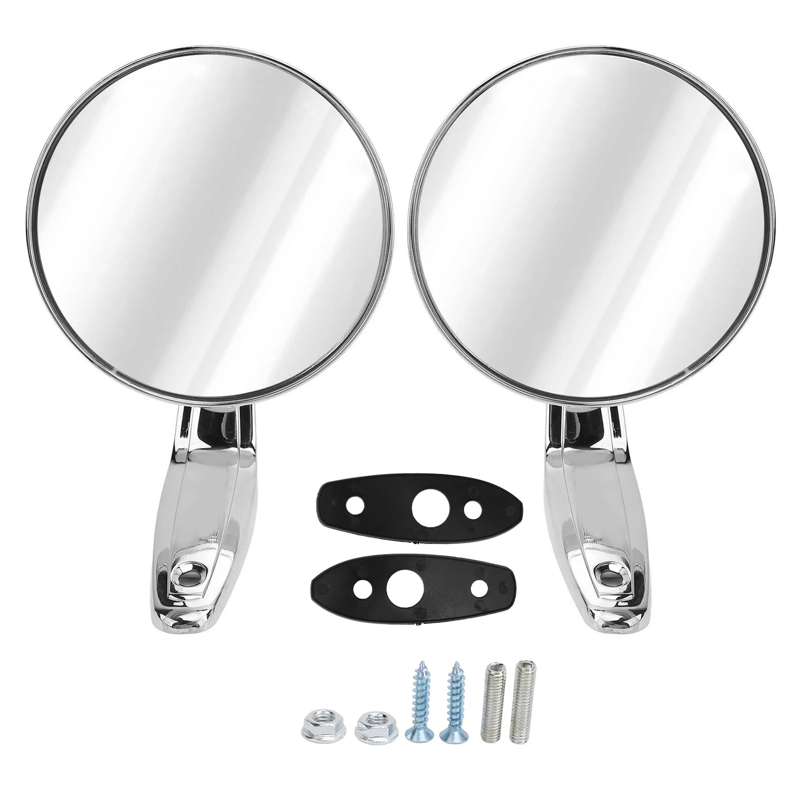 Chrome Car Door Mirrors Car Door Side Mirrors Manual Folding Silver Zinc Alloy Chrome Plating 2802834 for Belvedere Fury III GTX