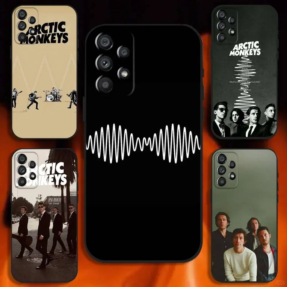 A-Arctic Monkeys عرض خاص حافظة هاتف لهاتف سامسونج جالاكسي A20، A21s، A22، A31، A32، A52، A53، A72، 73، A80 غطاء أسود ناعم #1