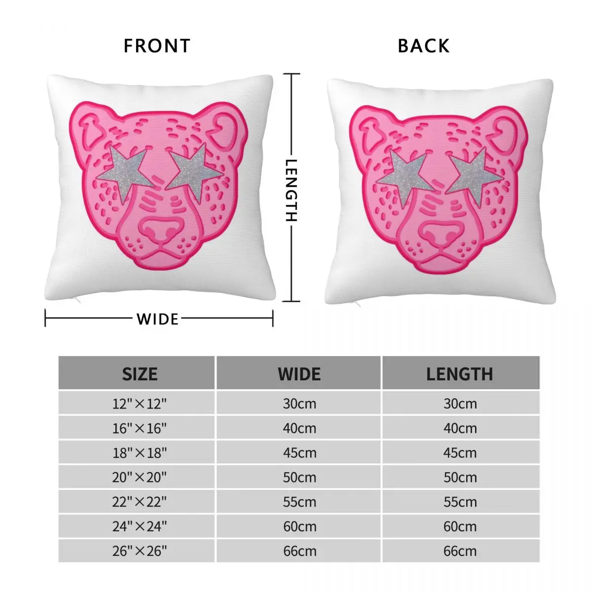 Star Eye Cheetah Pink Pillowcase Polyester Linen Velvet Pattern Zip Decorative Throw Pillow Case Room Cushion Cover Wholesale