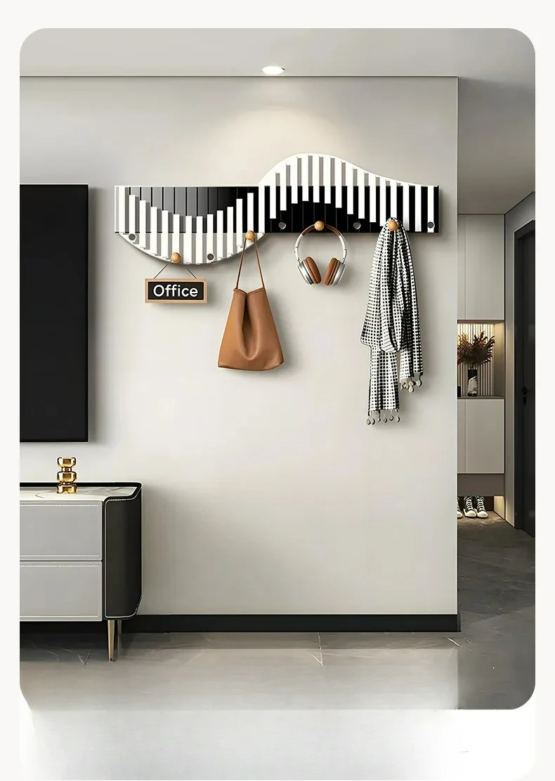 Factory Direct 2026 Decorative hook behind the entrance door, no punching on the wall, creative hanger, shelf, wall hanging, clo