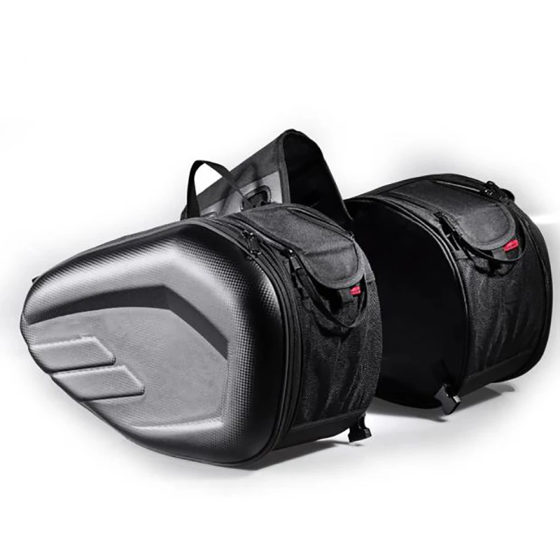 Motorcycle side bag Nylon Oxford carbon fiber PVC saddle bag helmet multi-purpose travel motorcycle side bag