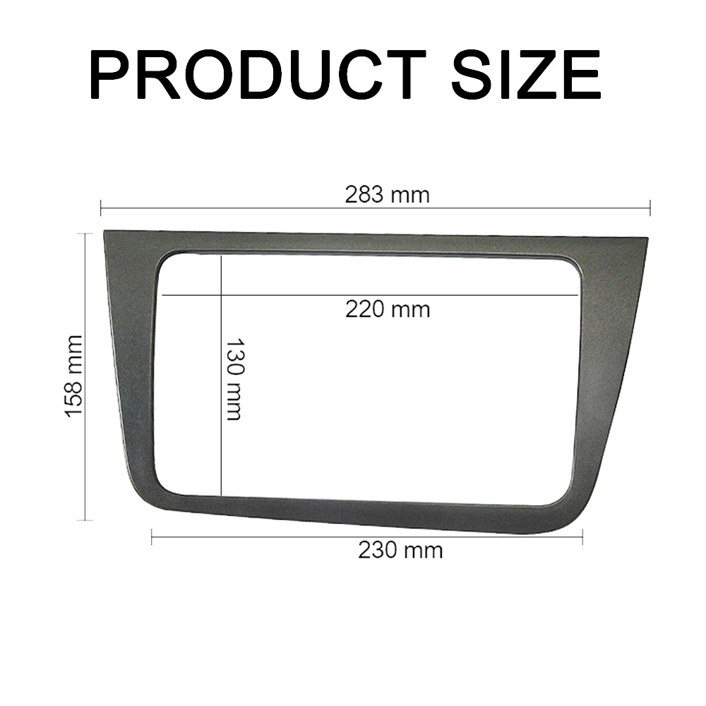 Car Double 2 Din Radio Fascia for SEAT ALTEA Toledo Left Hand Drive Dash Trim Kit Stereo Panel 220x130mm CD DVD Frame Bezel