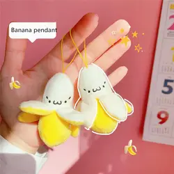 Mini Gift Bags Phone Pendant Cartoon Fruit Ornaments Cute Banana Pendant Key Chains Plush Toy Keyrings