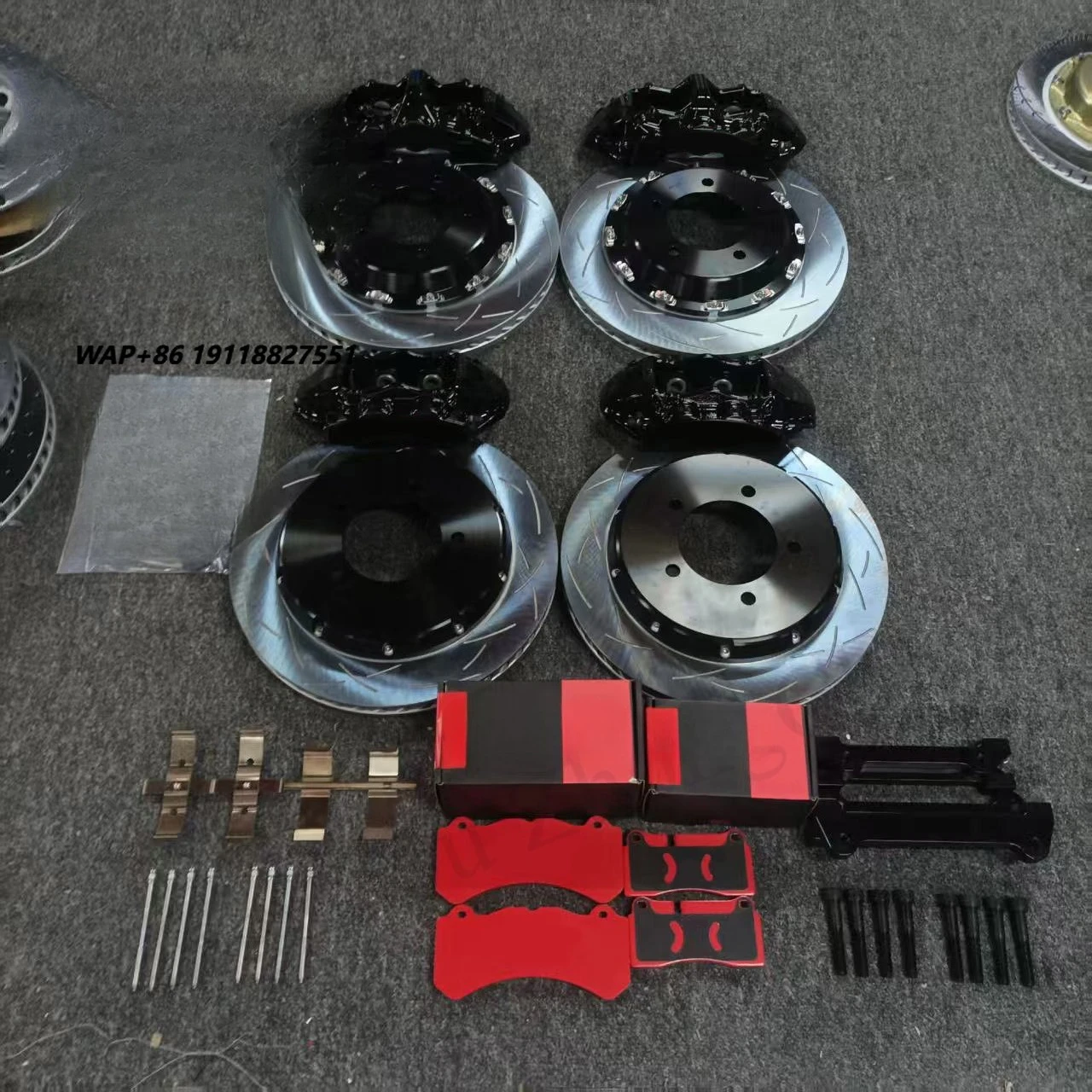 

Custom Black Aluminum Big Brake Kit Performance Brake Pads for Land Cruiser 200 2020 2006 Is350 Mark X 2014 Q50 E36